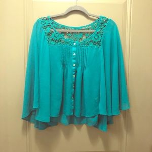 Turquoise Crop Top Size L